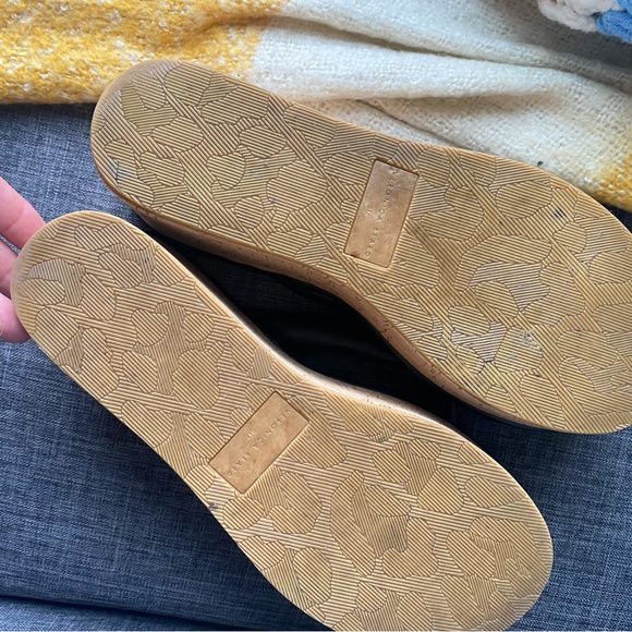 Veronica Beard Black Geno Cork Wedge Platform Thong Sandals Leather size 9 - Picture 11 of 13